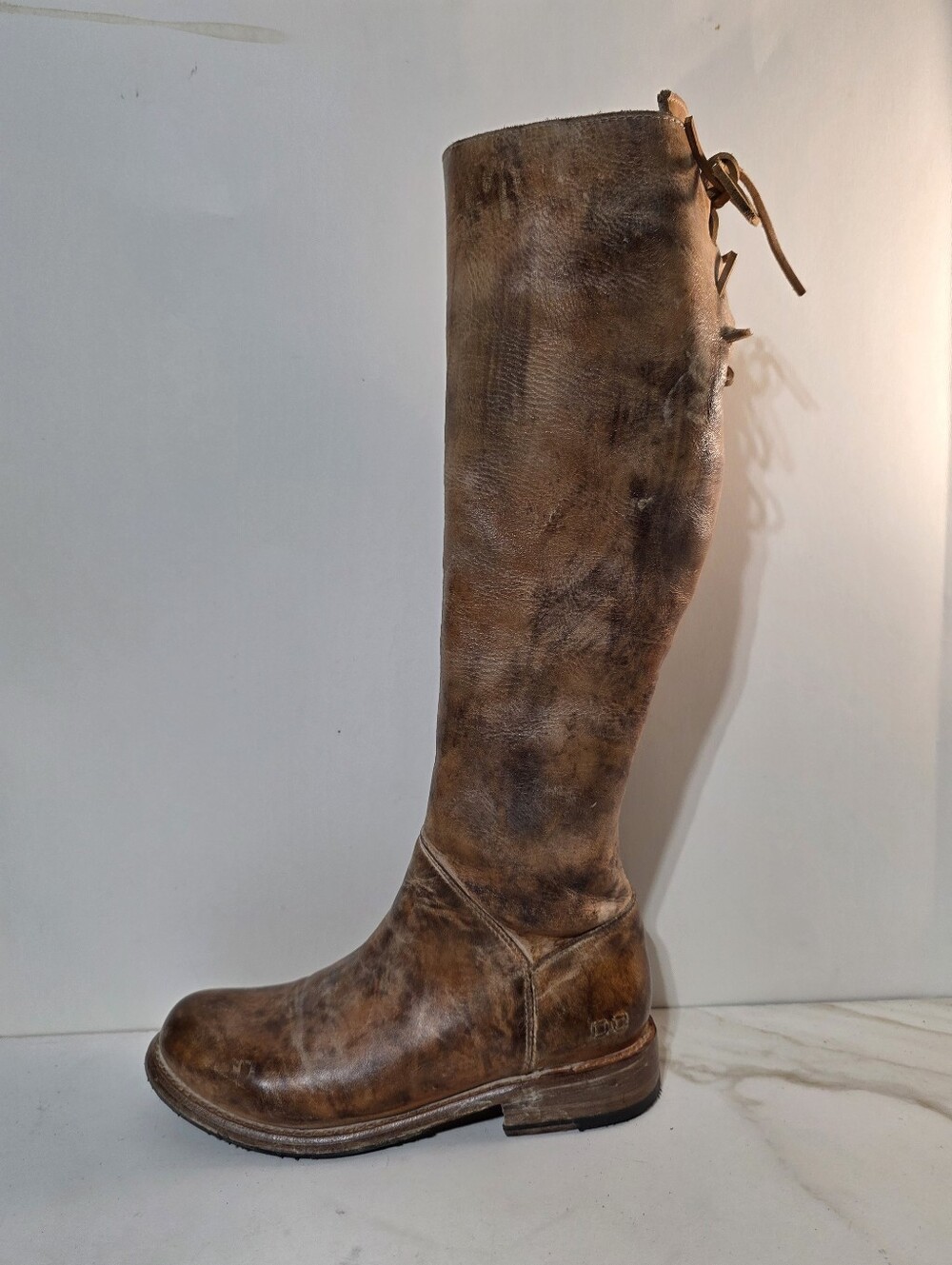 BED STU MANCHESTER TALL LEATHER LACE UP RIDING BOOTS TAN RUSTIC WESTERN SZ 7 - Picture 4 of 15